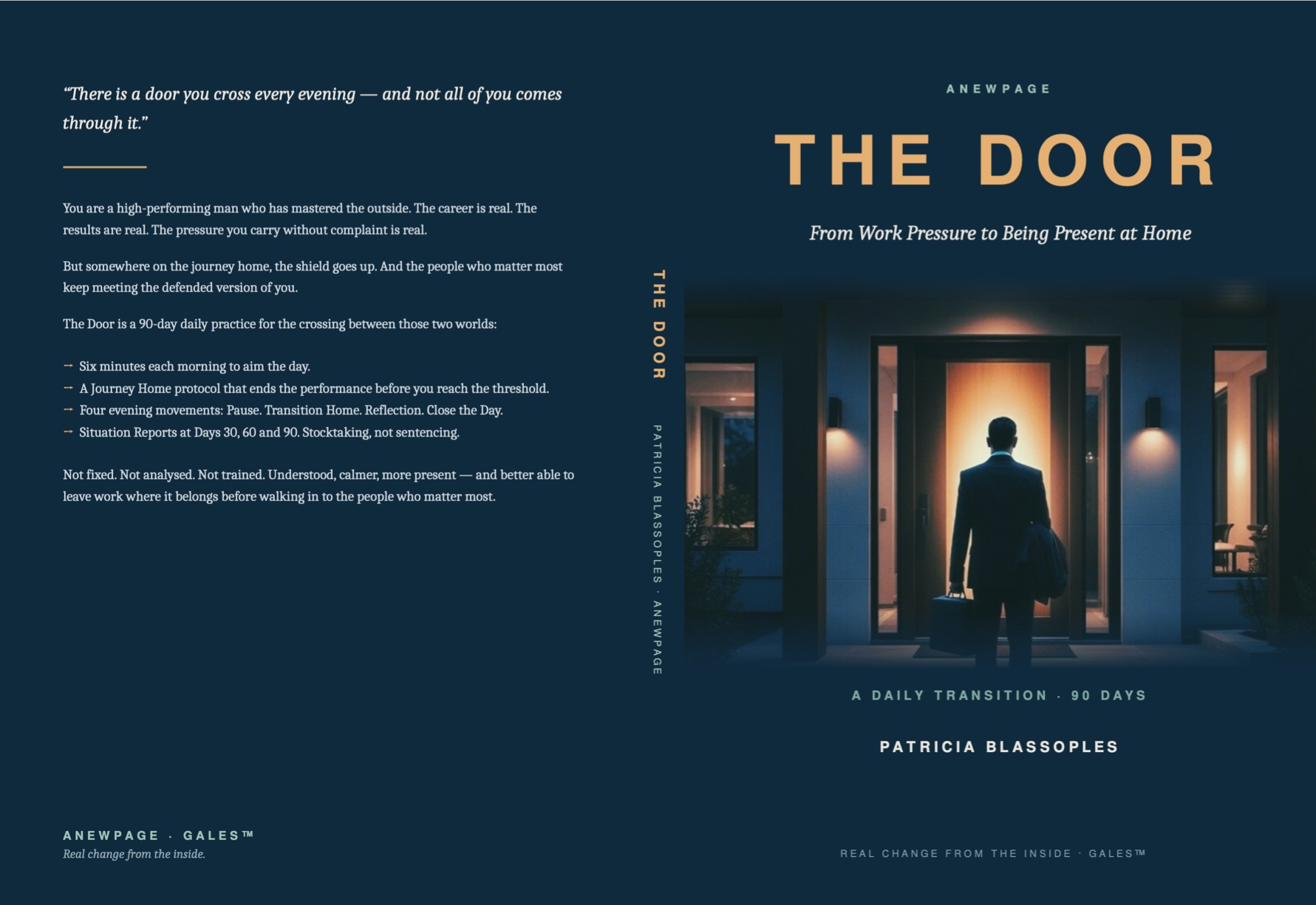 The Door — full wraparound cover with back-cover description